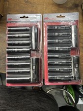 2 Ingersoll Rand Sk4h10ln 12 Drive Deep Metric Sae Impact Socket Set 20 Pc
