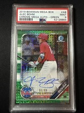 ALEC BOHM 2019 Bowman Chrome Green Mojo Refractor Auto 93/99 🔥PSA 9🔥