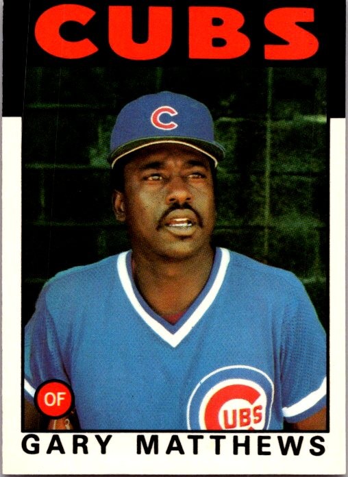 1986 Topps #485 Gary Matthews Collector's Edition (Tiffany)