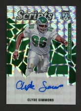 2020 Panini Mosaic CLYDE SIMMONS Philadelphia Eagles AUTO Prizm Scripts Insert