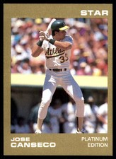 Jose Canseco 1988 Star Platinum #NNO Athletics MLB READ FREE SHIP AutographDen