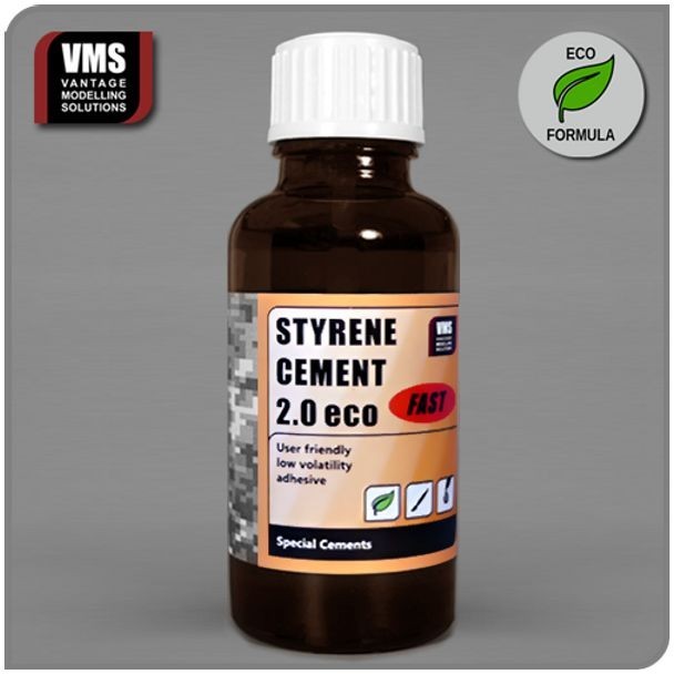 VMS Styrene Cement 2.0 ECO Polystyrene Cement Fast - CM02ST - 30ml