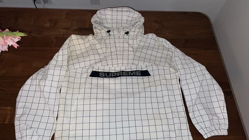 VESTE ANORAK NYLON LOURD 19AW SUPREME OTHER M blanc à carreaux