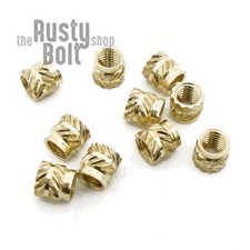 M2.5 x 3.5mm, 3.5mm OD - Knurled Brass Threaded Heat Set Inserts 3D Printing