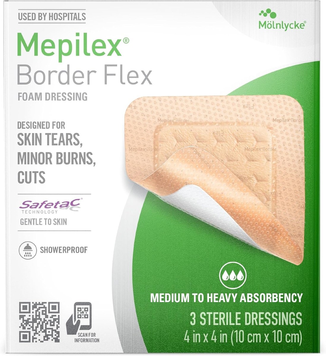 Mepilex Border Flex 4 x 4 in (10 x 10 cm) Hospital Grade Dressings for 4 x 4 | eBay Mepilex Border Flex 4 x 4 in (10 x 10 cm) Hospital Grade Dressings for 4 x 4 | eBay