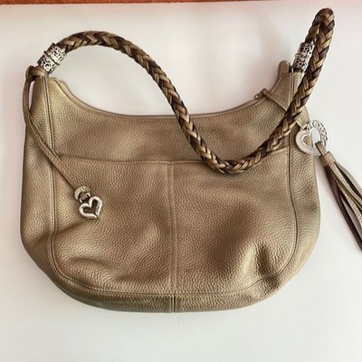 Brighton Barbados Zip Top Hobo, Zinc Color