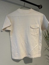 Vintage 70 s Donmoor Boys Youth Knit Ivory Short Sleeve Shirt Preppy