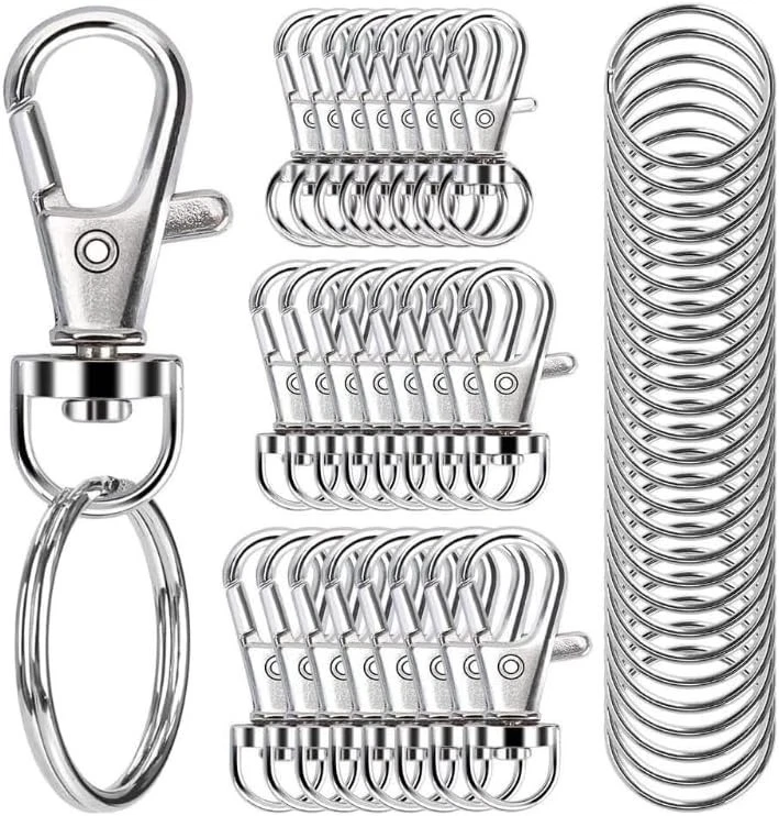 Silver Swivel Snap Hooks 1000 Pcs - Keychain, Lanyard Clips - Image 3 of 4