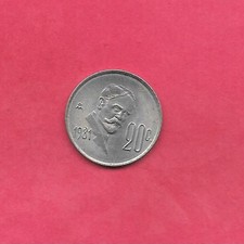MEXICO KM442 1981 OPEN 8 20 CENTAVOS BU GEM UNCIRCULATED NICE OLD VINTAGE COIN