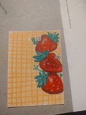 Aceo original Painting Strawberries