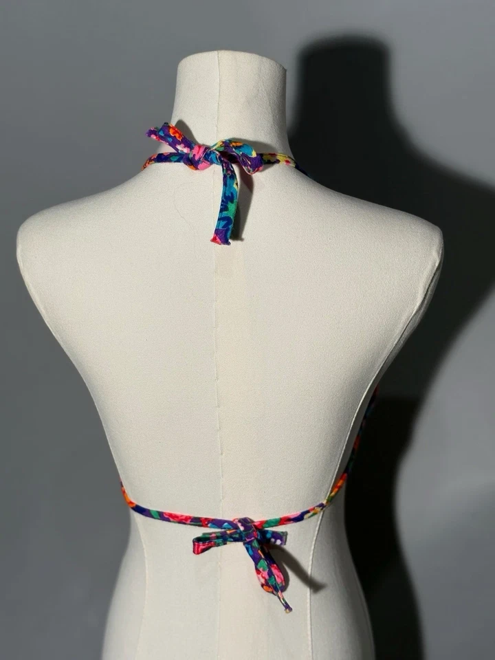 Top de bikini para mujer vintage años 60 forro acrílico y algodón 10T hecho en EE. UU. Foto 3 de 4