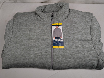 SOYBU Puffer Jacket Men's S Full Zip Insulated Gray - New