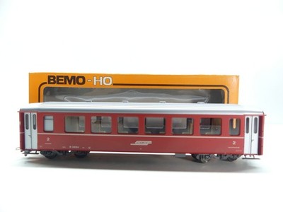 Bemo H0m 3255 124 Personenwagen 2.Kl. B2454, RhB, DC, NEU in OVP #66826