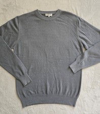 100 Cashmere Man Made In Nepal Sky Blue Crew Neck Sweater L