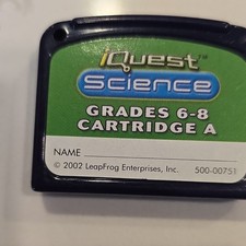 LeapFrog iQuest Science Cartridge A Grades 6-8 500-00751 Age Level 12-16 Years