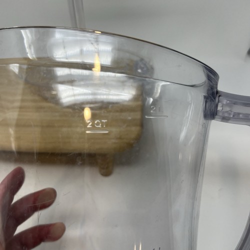 Pampered Chef Quick Stir Pitcher Clear Plastic 2 Quart Plunger Mixes Oval USA - Bild 9 von 9