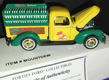Golden Wheel Die Cast 1940 Ford Mountain Dew Ford Truck Hood Lifts+ Box