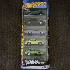 Hot Wheels Fast & Furious Diecast Car 5-Pack Set, Multicolor, Unopened Box