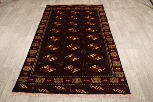 Nomadic Style Geometric Bokhara Oriental Accent Rug 4x6 ft Hand-knotted Wool - Picture 12 of 17