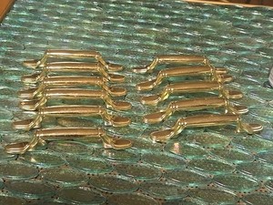 Set Of 11 Vtg Amerock 63842 Drawer 1970s Pull Handle Bright Shiny  3" Centers 