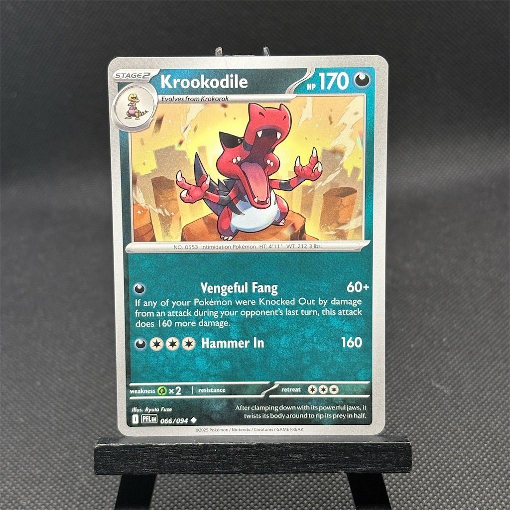 Pokémon TCG Krookodile 066/094 Stage 2 Card Near Mint 2025