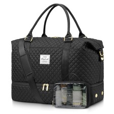 Overnight Weekender Bag for Women - Duffle with Shoe Compartment Wet Pocket