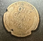 1950 Lincoln Wheat Cent -  Struck Through Grease Error - Off Center