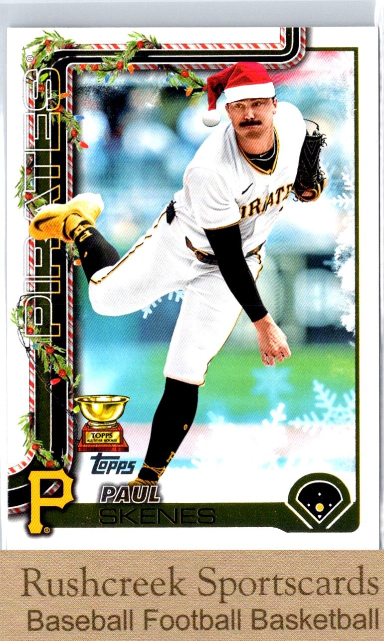 2025 Topps Holiday #H70b Paul Skenes Santa Hat Variation