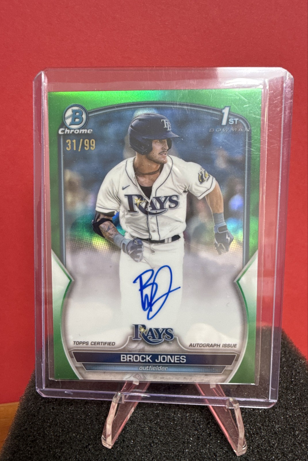2023 Bowman - Chrome Prospect Autographs Brock Jones #CPA-BJ Green Refractor /99
