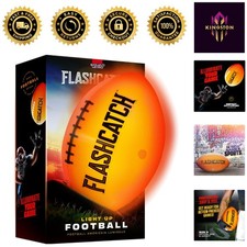 Glow in the Dark Football - Perfect Gift for Boys Aged 8-15 - Includes Batteries