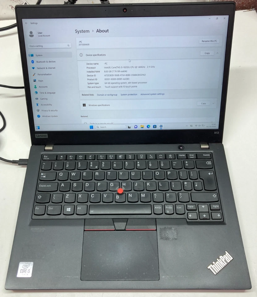 Lenovo ThinkPad X13 G1 · i5-10210U · 8GB · 500GB, photo 2 of 5