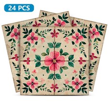 Peel Snd Stick Tile Stickers 24 Unit Pack Retro Floral