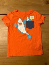 Cat & Jack Toddler Orange Shark Graphic T-Shi...