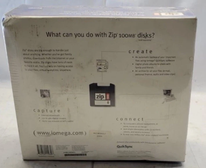 Iomega Zip 100 Portable USB Drive PC or Mac Compatible New in Box Factory Sealed - Image 4 of 4