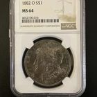 Morgan Silver Dollar 1882-O NGC MS64 Grade