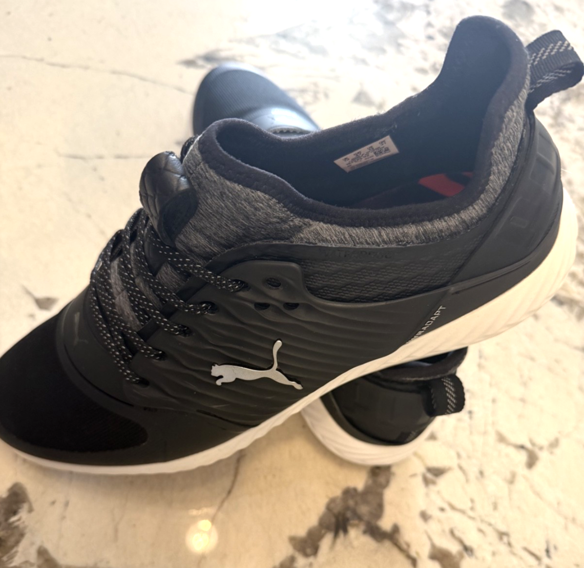 Puma PWRADAPT Disc ゴルフシューズ ブラック 27cm 新品 Puma PWRADAPT Golf Shoes Mens Size 13 Black Spiked Cleats Lace Up