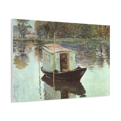 #ad The Studio Boat 1874 Claude Monet Fine Art Stretched Canvas Van Osdol $42.46