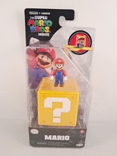 Super Mario Bros. Movie Mario 1" Mini Figure w/Question Block Jakks Pacific