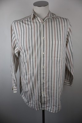 Cacharel Hemd Herren Gr. XL Herr Casual Vintage Hemd Baumwolle Gestreift