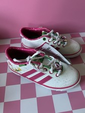 Adidas Disney Tinkerbell Grand Court Girls Trainers Pink White 10 Uk Eur28 BNIB