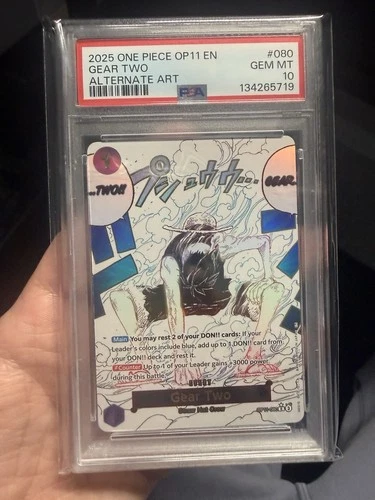 Namco One Piece CCG Gear Two Event OP11-080 Alt Art Foil Rare PSA 10 2025