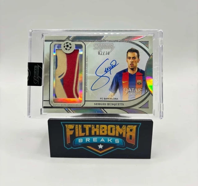 2024-25 Topps Dynasty UEFA Club Competitions Sergio Busquets /10 Autograph Card