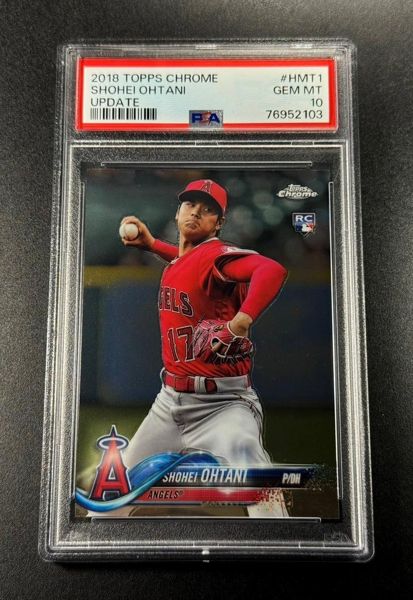 SHOHEI OHTANI 2018 TOPPS CHROME UPDATE #HMT1 PITCHING ROOKIE CARD RC PSA 10 GEM