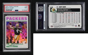 2004 Topps Chrome Refractor Brett Favre #100 PSA 9 MINT HOF