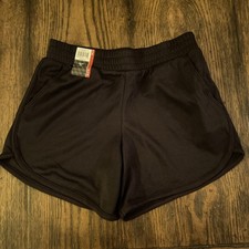 NEW Athletic Works Girls Black Shorts, Soccer, Gym, Workout Shorts, Size M 7-8
