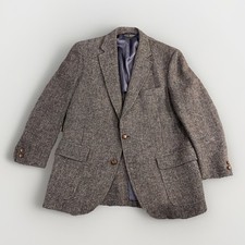 VINTAGE BROOKS BROTHERS 45R PURE SCOTTISH SHETLAND DONEGAL TWEED BLAZER Shaggy