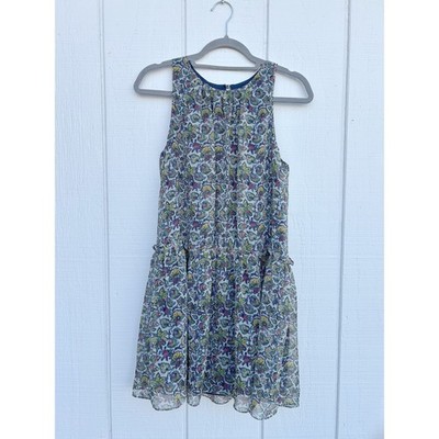 LIKELY Gypsy Bayard Floral Print Georgette Shift Sundress sz 2