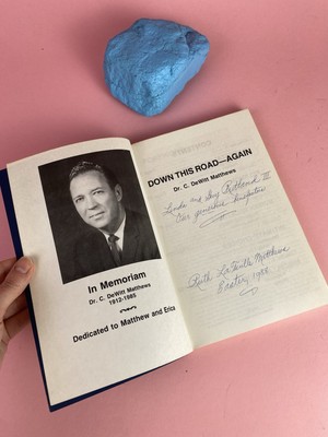SIGNED BY WIFE Down This Road Again by Dr. C. Dewitt Matthews vintage paperback