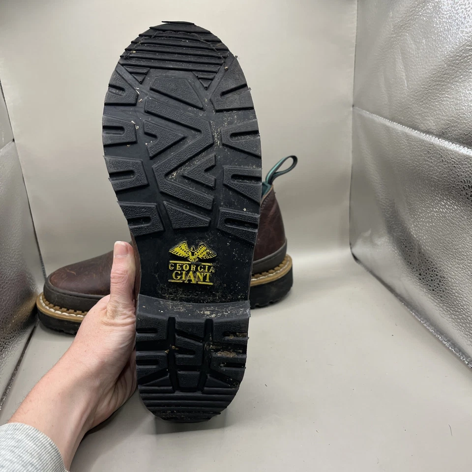 Georgia Giant Romeo Botas Mujer 7 Mujer Cuero Marrón Chelsea Tareas Usadas   Foto 3 de 4