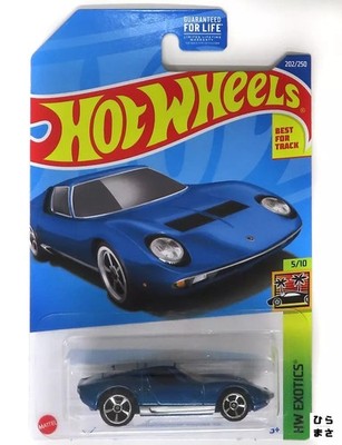 Mini Car 1/64 1971 Lamborghini Miura SV blau Hot Wheels HW Exotics